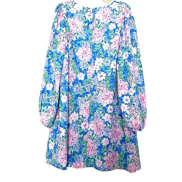 Lilly Pulitzer Alyna Dress 14 Long Sleeve Spring in Your Step Floral NWT - Picture 3 of 13